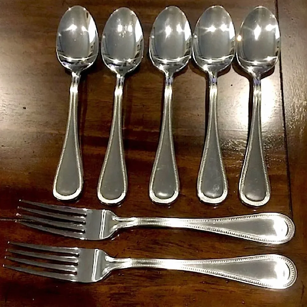 TOWLE Stainless Steel Beaded Antique Flatware